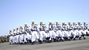 Pasukan Lantamal VI Tampil Memukau di Lanud Sultan Hasanuddin