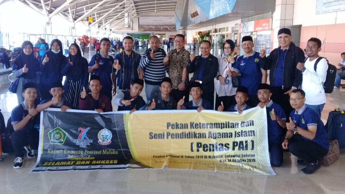 Maluku Kontingen Pentas PAI Nasional, Pertama Tiba di Makassar