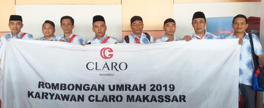 Claro Makassar Berangkatkan Karyawan Umroh