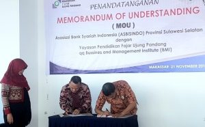 21.11 foto MoU Perkuat SDM, Yayasan Pendidikan Fajar dan Asbisindo Sulsel Teken MoU