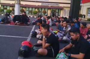 Polrestabes Patroli Skala Besar, Ratusan Motor Balap Liar Diamankan