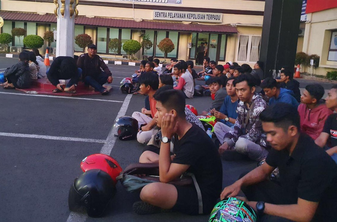 Polrestabes Patroli Skala Besar, Ratusan Motor Balap Liar Diamankan