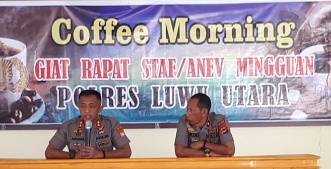 Kapolres Lutra Pimpin Coffee Morning Bersama PJU