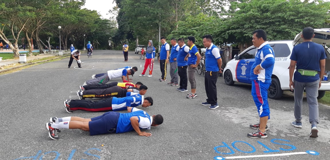 Kasatlantas Polres Lutra, Galakkan Olahraga 