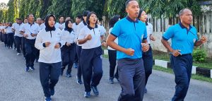 Olahraga Pagi, Cara Personel Lantamal VI Jaga Stamina Menangkal Virus
