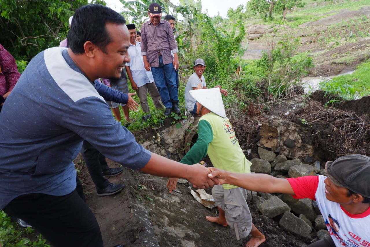 Andi Sundirman Tinjau Irigasi Topa Jeneponto