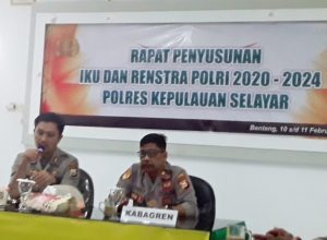 Kapolres Selayar Pimpin Rapat Penyusunan IKU