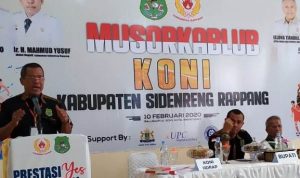 Musorkablub, Basri Terpilih Ketua KONI Sidrap 2020 - 2024