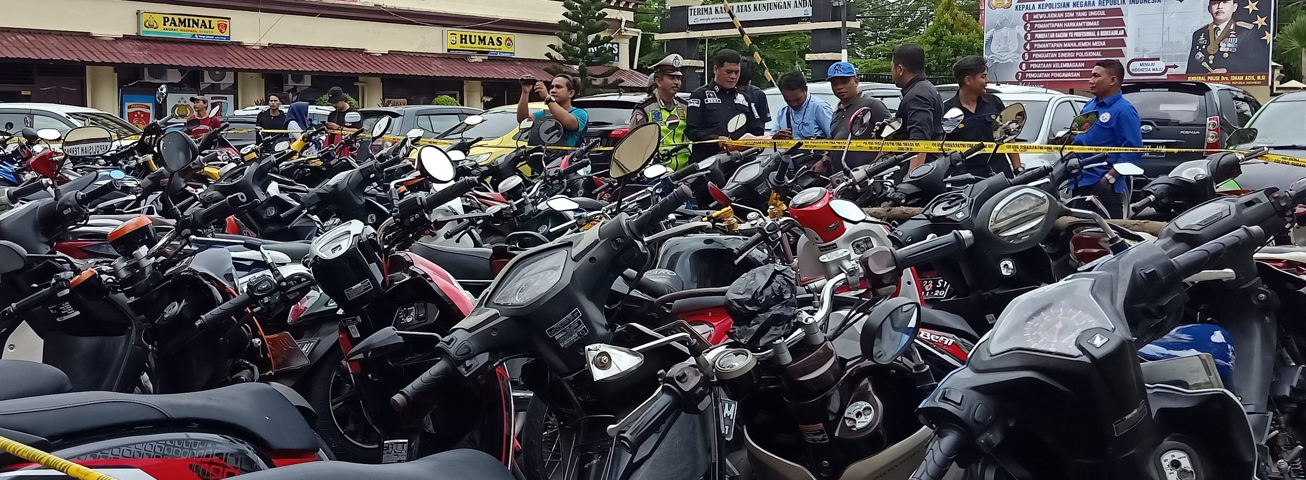 172 Barang Bukti Balap Liar Diangkut Polisi