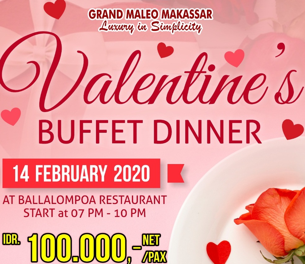 Menu Spesial Valentine Day di Grand Maleo Hotel