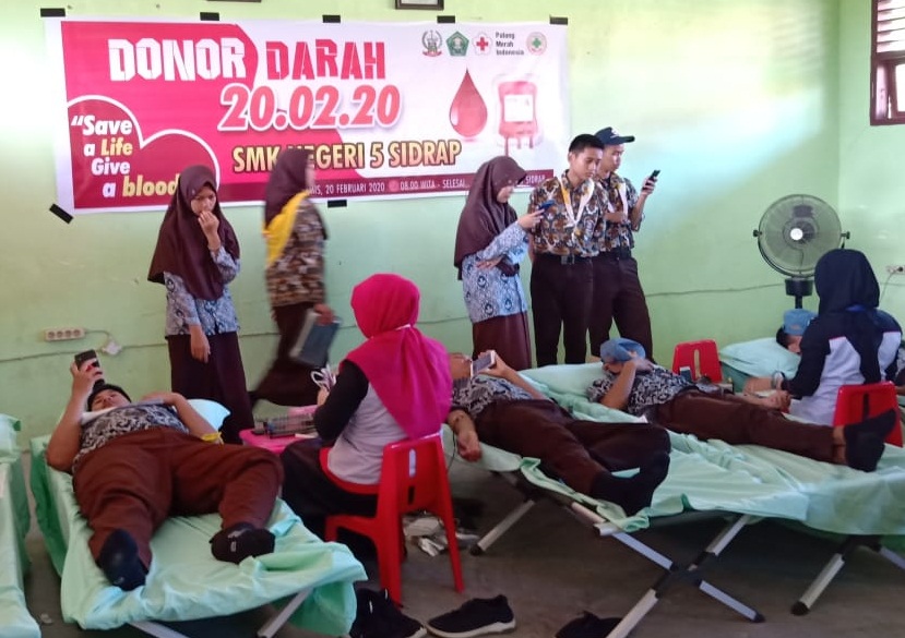 PMR SMKB 5 Sidrap Donor, Terkumpul 70 Kantong Darah