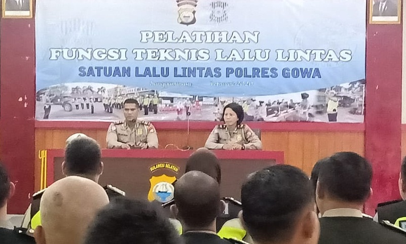 Personel Satlantas Polres Gowa Pelatihan TPTKP Lakalantas