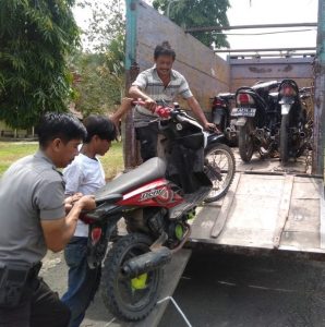 Satlantas Polres Enrekang Amankan Tujuh Motor Pelajar