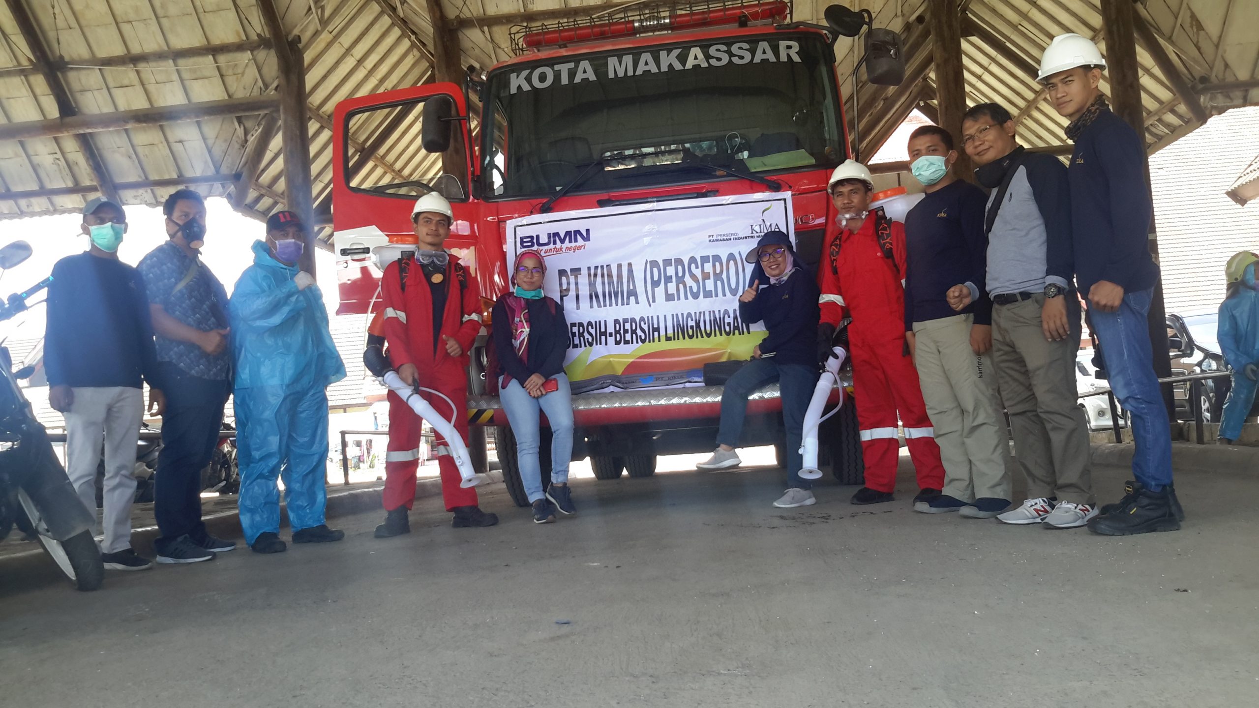 KIMA Semprot Disinfektan Masjid dan Terminal