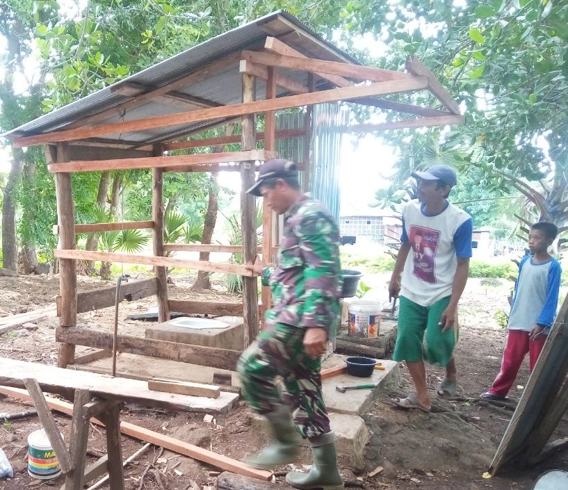 Di Tengah Ganasnya Covid 19, Satgas TMMD 107 Kodim 1426 Eksis Bantu Warga