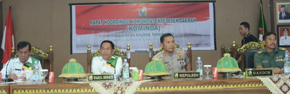 Kominda Majene Rakor, Bahas Virus Corona