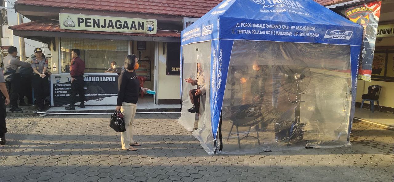 Masuk di Markas Polres Pelabuhan, Harus Melalui Bilik Sterilisasi