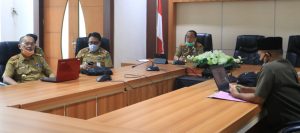 Melalui Vicon, Sekda Ikuti Rakor Bersama BPK Sulsel
