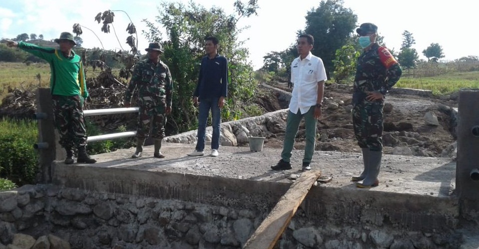Dandim 1426 Takalar dan PLT Kadis PU Tinjau Lokasi TMMD Ke-107