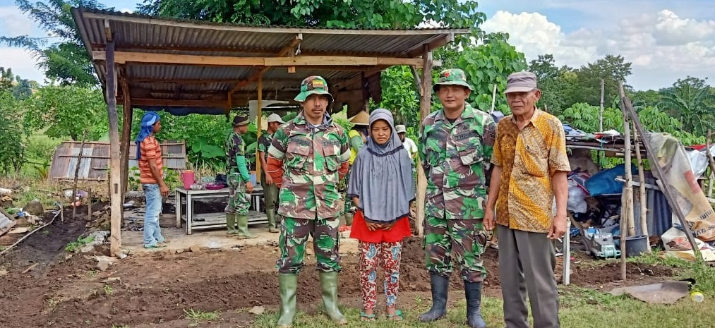 Wabah Covid 19 Merebak, TMMD Ke-107 Gelar Bedah Rumah