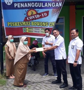Penanganan Covid-19, KIKST Salurkan Bantuan ke Pusksmas Bowong Cindea