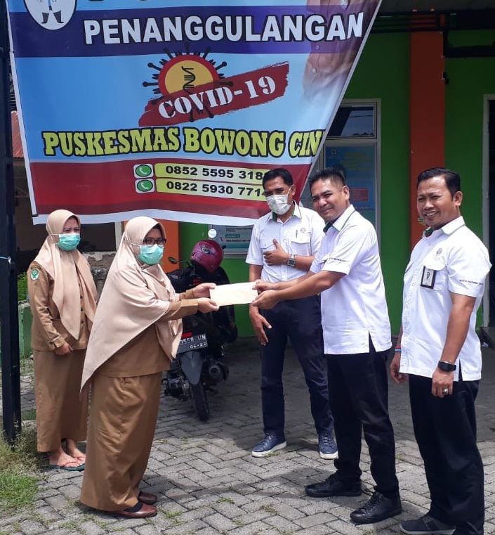 Penanganan Covid-19, KIKST Salurkan Bantuan ke Pusksmas Bowong Cindea