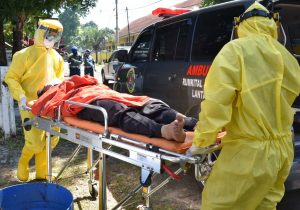 Lantamal VI Latihan Pengamanan Wilayah Lockdown