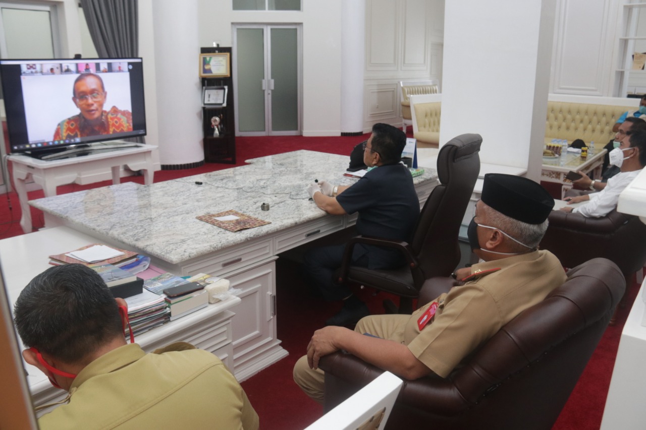 Walikota Palopo dan Kepala BPK Sulsel Gelar Video Conference