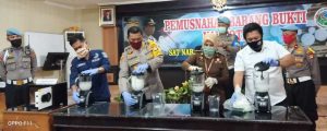 Polrestabes Musnahkan Barang Bukti Sabu 1,7 Kg, Nilai Miliaran
