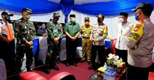 Danlantamal VI Bersama Forkopimda Sulsel Tinjau Pospam Ketupat 2020