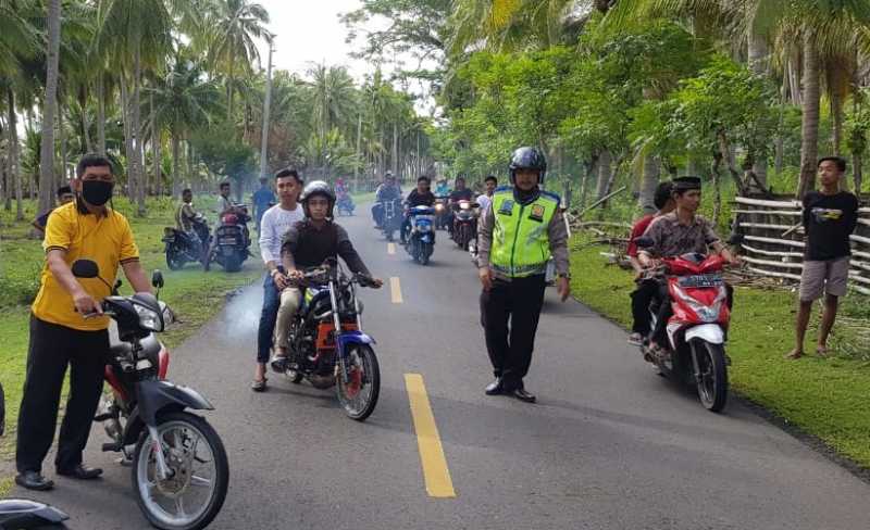 Tim Gabungan Personel Polres Selayar Amankan Pembalap Liar di Poros Pamatata