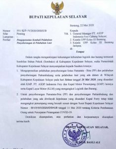 25.5 foto sela operasi Pelabuhan Penyeberangan dan Pelabuhan Laut Selayar Kembali Beroperasi