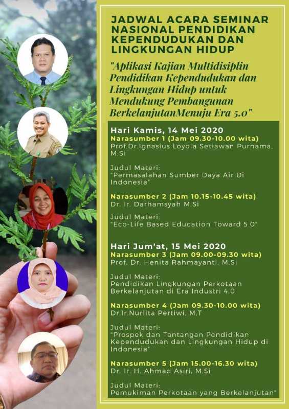 Permadani Dan Prodi PKLH UNM Gelar Seminar Nasional Lewat Online