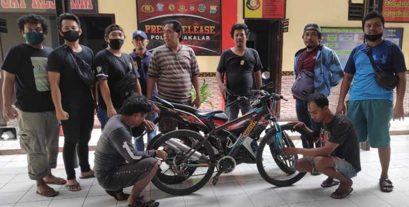 Resmob Polres Takalar Amankan Dua Terduga Pencuri Sepeda