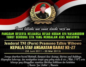 Mantan Kasad TNI Wafat, Duka Mendalam Bagi Pangdam