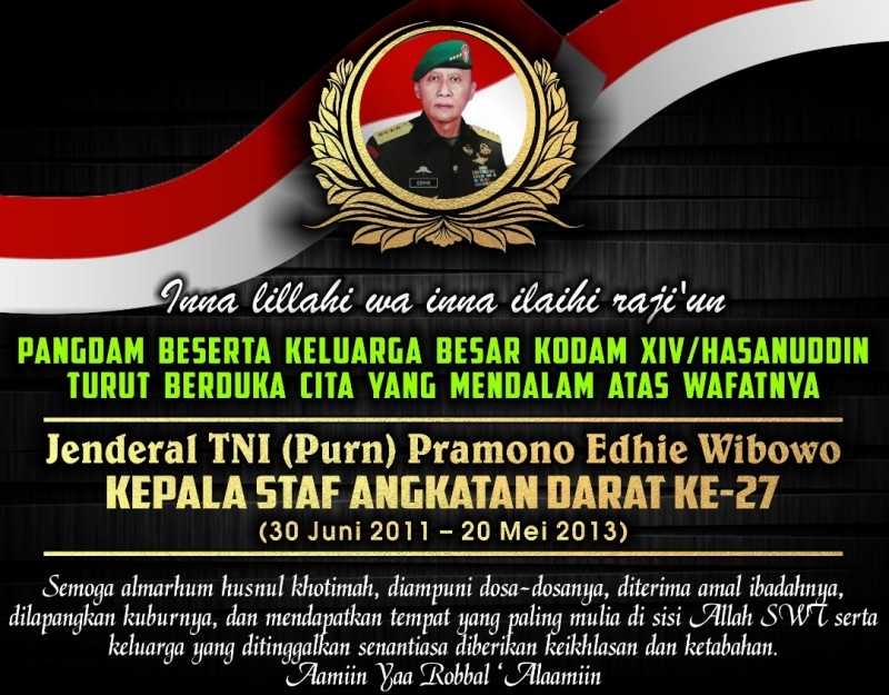 Mantan Kasad TNI Wafat, Duka Mendalam Bagi Pangdam