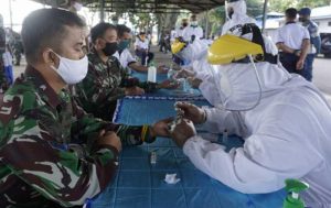18.6 foto lanta rapid Antisipasi Covid-19, Ratusan Personel Lantamal VI Rapid Diagnostik Test