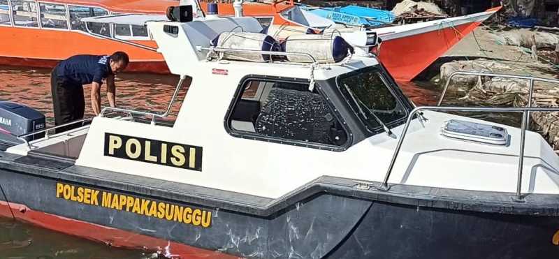 Gunakan Speed Boat, Polsek Mapsu Patroli Pantai di Sungai Paria Lau