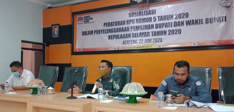 Terapakan Protokol Kesehatan, KPU Selayar Sosialisasi Tahapan Pilkada