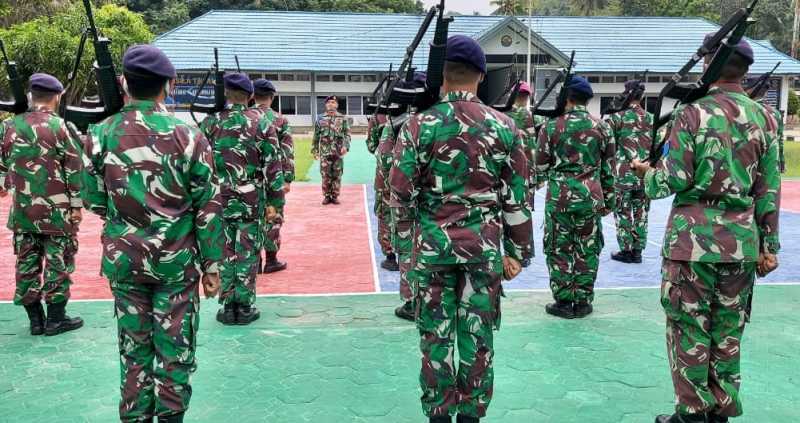 Asah Kemampuan Prajurit, Lanal Kendari Latihan PBB Bersenjata