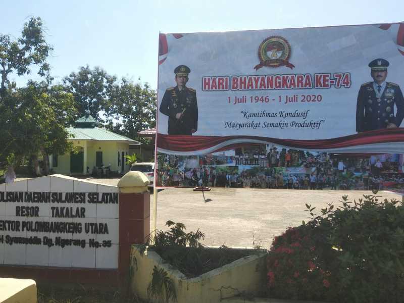 Sambut Hari Bhayangkara Ke 74, Polsek Polongbangkeng Utara