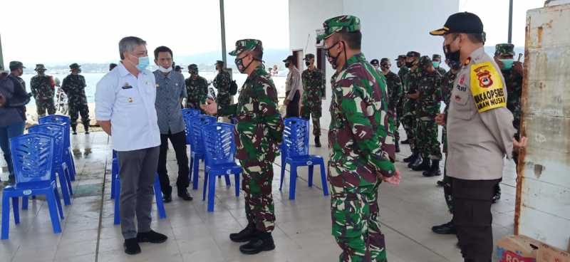 Kasdam XIV Hasanuddin Cek Lokasi karantina Yonif 721 Makassau di Pinrang