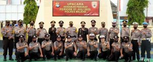 HUT Bhayangkara, 14 Personel Polres Majene Naik Pangkat