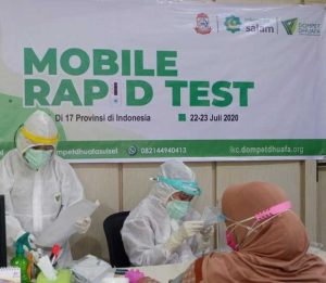 Dompet Dhuafa dan Tokopedia Mobile Rapid Test Gratis di Makassar dan Gowa