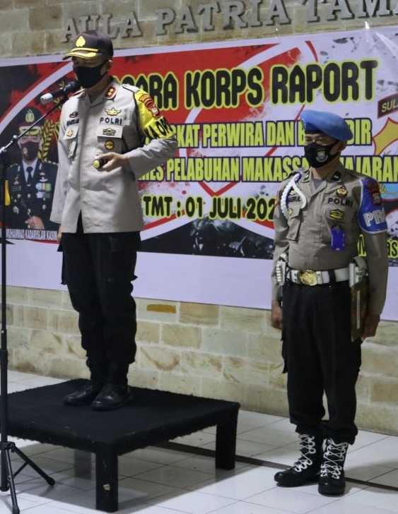 Kapolres Pelabuhan Pimpin Upacara Kenaikan Pangkat, Ini Pesannya