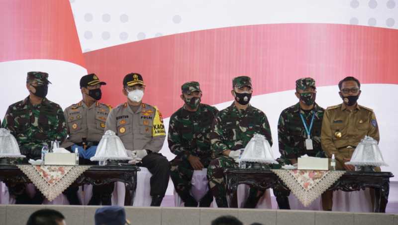 Danlantamal VI Bersama Forkopimda Sulsel Sepakat Bersama Tangani Percepatan Penanganan Covid-19 Kota Makassar