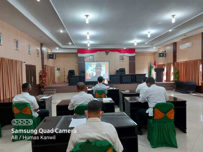 Kakanwil Kemenag Sulsel Ikuti Webinar Diseminasi Buku Gratifikasi Dalam Perspektif Agama