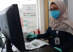 Cegah Penularan Virus Corona, BPJS Kesehatan Parepare Imbau Pengunjung Pakai Masker 