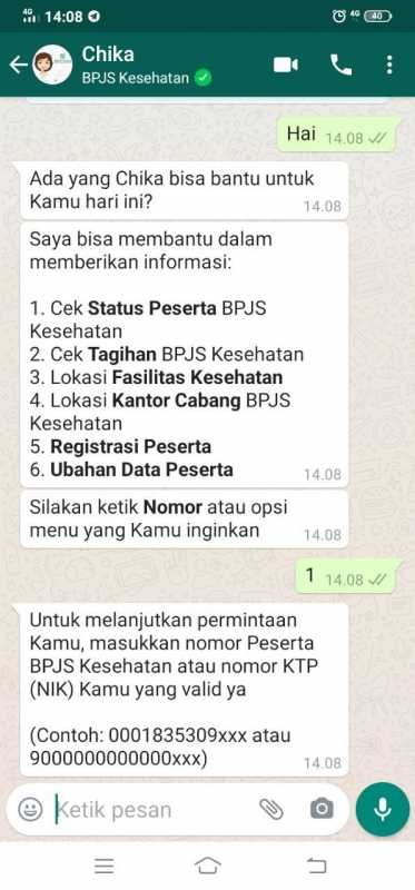 Urus JKN-KIS Pakai Chika, Semudah Chatting Biasa