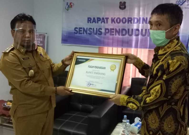 Hadapi Sensus Penduduk Tahap II, Wabup Enrekang dan BPS Rakor Virtual